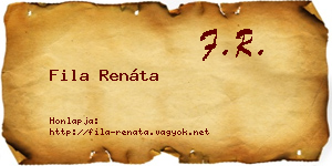Fila Renáta névjegykártya